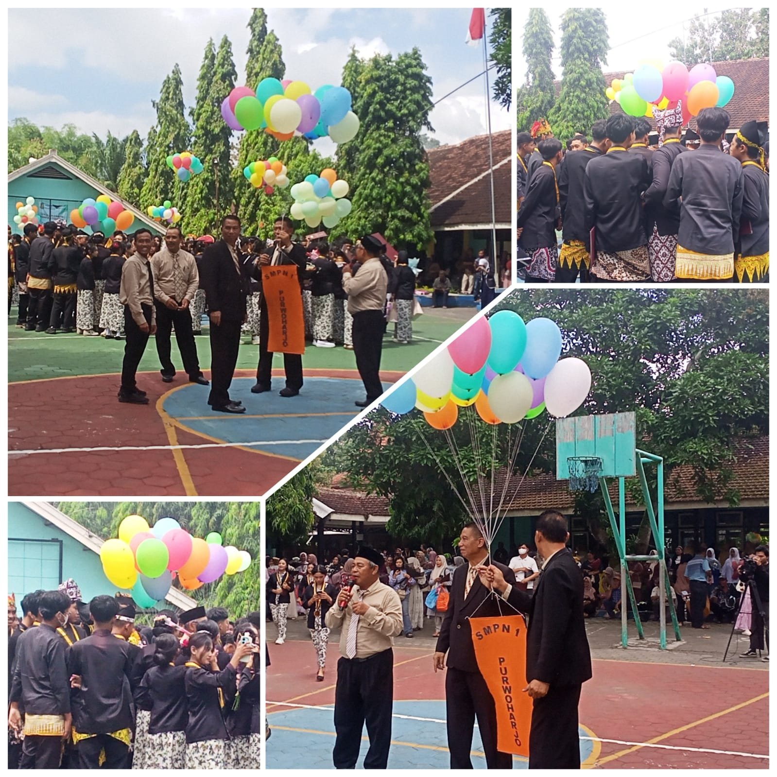 Lepas 316 Balon ke Udara, Siswa Kelas IX SMPN 1 Purwoharjo Siap Melangkah Pasti Raih Impian