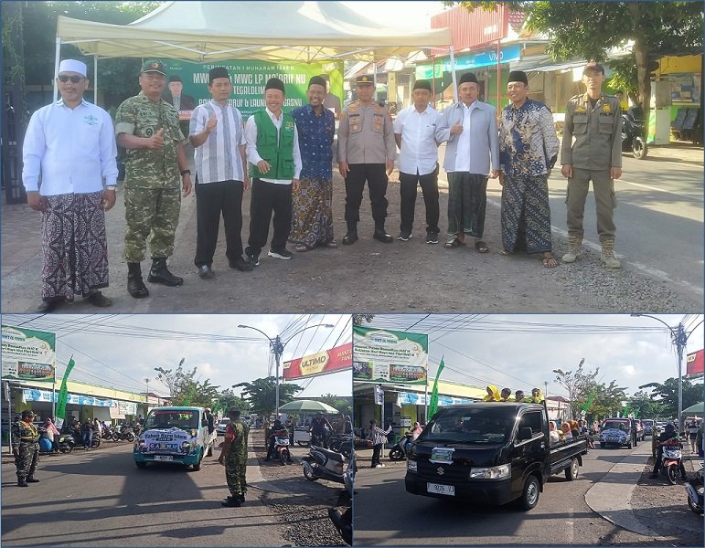 Peringatan Tahun Baru Islam 1448 H,  MWC LP MA’ARIF NU Berdampingan dengan MWC NU Tegaldlimo Bersama Forpimka yang dihadiri Ketua PC MA’ARIF NU Kabupaten Banyuwangi ( Bapak Drs. H. Saeroji, M.PdI.M.Ag ) Launching GASNU (Gerakan ‘Ayo Sekolah NU’) Lewat Pawai Ta’aruf Megah