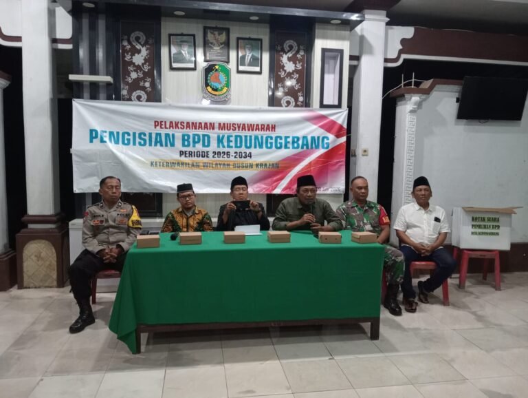 Babinsa Kedunggebang Monitoring Pengisian Anggota BPD Periode 2026-2034
